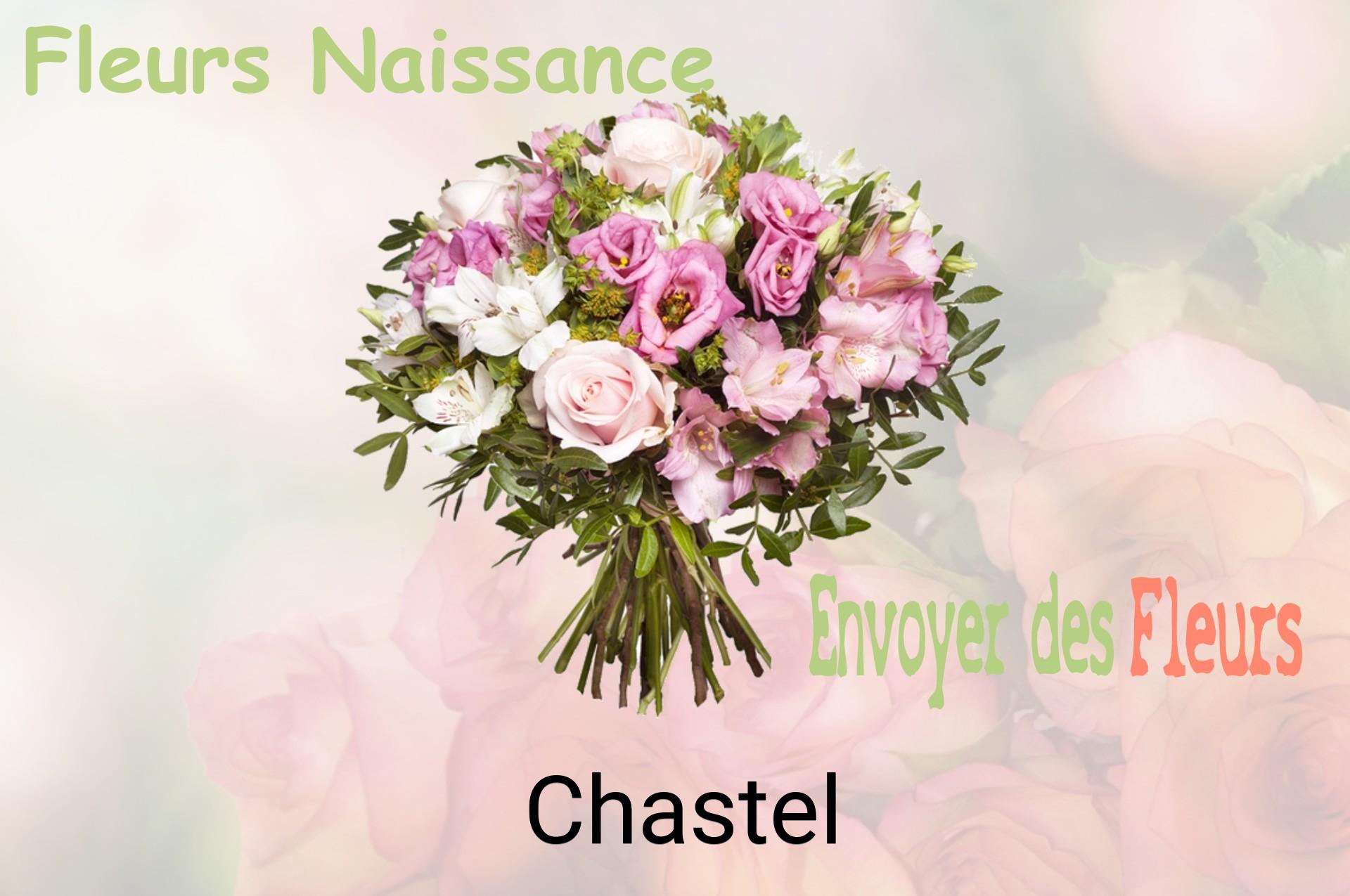 Bouquet de fleurs de naissance livré à Chastel